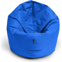 Bubibag Bean Bag, 2-in-1 Function Seat Cushion with EPS Polystyrene Filling, 32 Colours, Floor Cushion, Armchair, Sofa (145 cm, Blue)