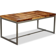 Vidaxl Sheesham-Holz Massiv Esstisch Industrie-Stil Speisetisch Küchentisch Esszimmertisch Tisch Esszimmer Küche Palisander Stahl 180cm