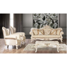 Jv Möbel Sofa Set 3 + 1 + 1 Seater Sofa Set Armchair Sofas Seat Luxury Group New Set
