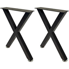 Jianzhuo Metal Iron Table Legs, Industrial Black Bench Legs, Desk Legs, DIY Furniture Legs, Coffee Table Legs, Pack of 2 (15.3