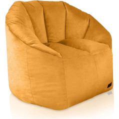 Aiire Modern Bean Bag for Living Room Luxury Design Bean Bag with Filling for Adults or Teens Room Bean Bag for Kids XXL Yellow