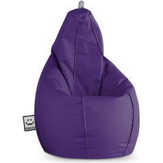 Happers Faux Leather Indoor Bean Bag Pear Purple XL