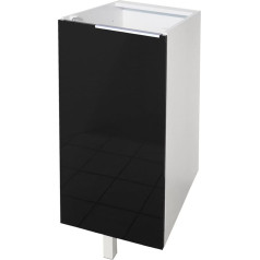 Berlioz Créations Berlenus CP3BN Kitchen Base Unit 30 cm 1 Door High-Gloss Black