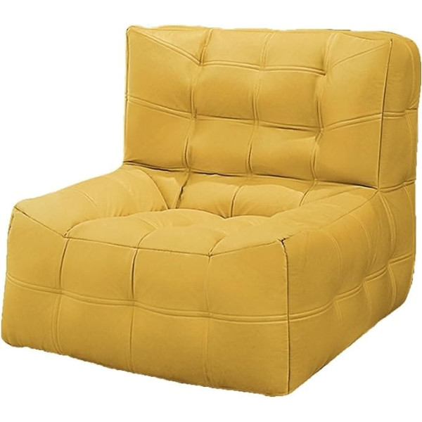 Yaxansih Fireplace Chair, Lazy Floor Sofa Couch, Corner Bean Bag for Adults, Tatami Sofa, Corner Chair, Sofa for Living Room, Bedroom, Salon, Office, Yellow