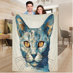 Ririx Perris Stil Katzen Überwurfdecke Tierkatzen Decke für Bett, Couch, Sofa, Stuhl, Camping und Reisen, leichte Decke, groß (203,4 x 152,4 cm)