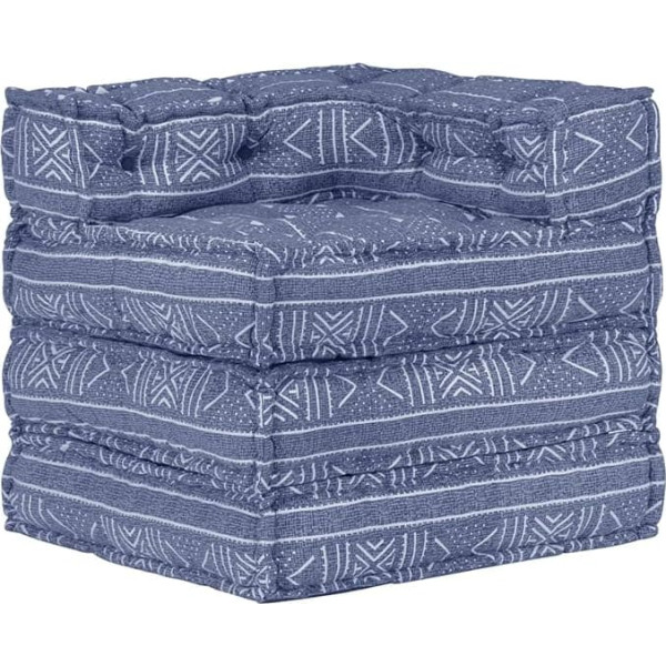 Mogou Modular pouffe, floor sofa, design patchwork chair, mini sofa, couch, sleeping chair, indigo fabric