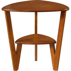 Eeshha Konsolentisch Beistelltisch Beistelltisch, 2-stufiger Holz-Beistelltisch für Wohnzimmer, Schlafzimmer, Eingangsbereich, Konsolentisch, 3 Farben, 59 x 39,5 x 65 cm, Tablet-Halter (Farbe: Holz)