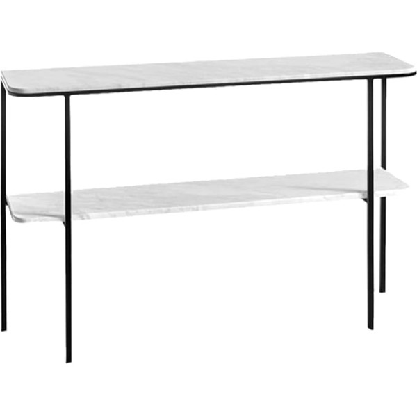 Generic Schmaler Konsolentisch Marmor-Konsolentisch, moderner Flurtisch, mit Marmortischplatte und Tischbeinen aus Metall, für Eingangsbereich und Wohnzimmer