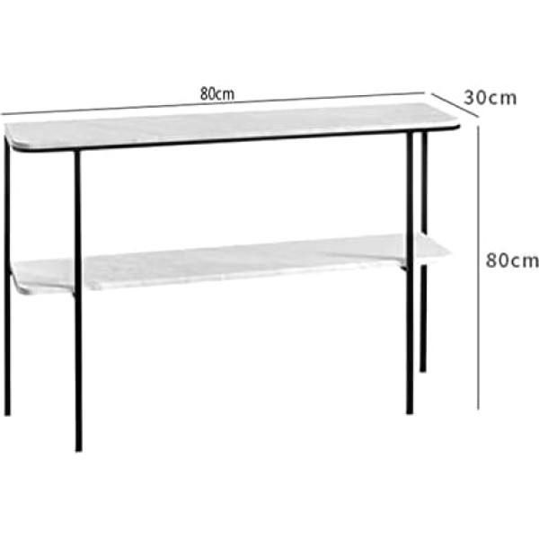 Generic Schmaler Konsolentisch Marmor-Konsolentisch, moderner Flurtisch, mit Marmortischplatte und Tischbeinen aus Metall, für Eingangsbereich und Wohnzimmer