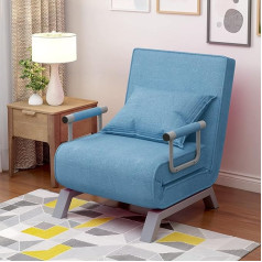 Wodsofti 9Size Change Umwandelbarer Schlafsofa-Schlafsessel, verstellbare Rückenlehne mit 6 Positionen, klappbarer Sessel mit Kissen, gepolsterter Sitz, Freizeit-Chaiselounge-Couch für Zuhause, Büro