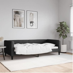 Rantry Day Bed Couch Bed Single Bed Sofa Bed Guest Bed Upholstered Sofa Lounge Sofa Seater Sofa Couch for Guest Room Living Room Black 90 x 200 cm Fabric