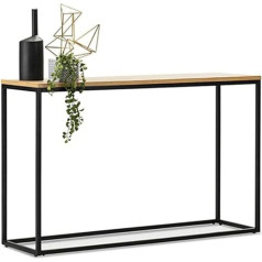 Eeshha Konsolentisch Holz-Sofatisch im Eingangsbereich, industrieller Beistelltisch mit Eisenrohrrahmen für Flur, Wohnzimmer – 31,4 x 11,4 x 31,4 Zoll