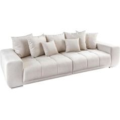 Riess Ambiente riess-ambiente.de Elegant XXL Sofa 285 cm Champagne Beige Velvet Including Cushion Bigsofa
