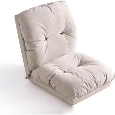 Sohodoo Sitzsackbett, klappbares Bodensofa, Bettstuhl, Einzelbodenmatratze, Bodenbett for Schlafzimmer, Wohnzimmer, gepolsterter Bodenstuhl mit Wandstütze (Color : Apricot, Size : S)