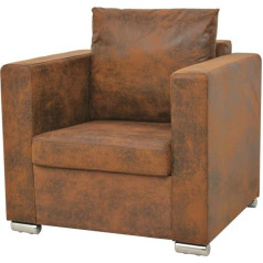 Enshey [Enshey Sofa-Set, 2-teilig] – Gepolsterte Wohnzimmerm?bel, Couch aus künstlichem Wildleder – Modernes Sofagarnitur für kleine R?ume – Bequemes, stilvolles 2-teiliges Sofa-Set