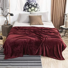 Ofciin Home Decor Rustic Couch Sofa Chair Bed Throw Blanket Soft Warm Cozy Lightweight Red