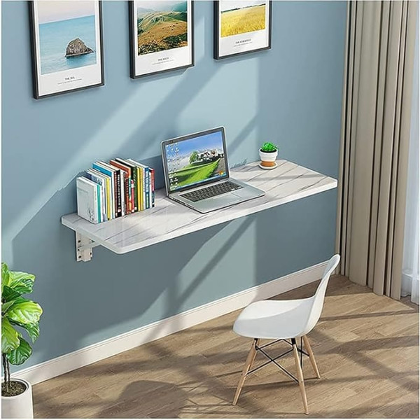 Sleeve Klapptisch, Klappbarer Wandtisch, an der Wand montierter Klapptisch Filet Wandmontierter Klapptisch Dickes Umweltschutzblech Klappbarer Computertisch Küche Flur Schlafzimmer (70 x 40 cm weiß) Ehe