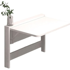 Roltin Wandmontierter Klapptisch, Holz-Klappwerkbank, Drop-Leaf-Tisch, Multifunktionstisch, 90° klappbar, breite Tischplatte für Objekte, für kleine Räume, Küche/Büro/Schlafzimmer