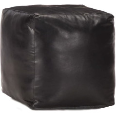 Vidaxl Pouf Seat Pouf Stool Stool Cube Seat Cube Ottoman Seat Cushion Black 40 x 40 x 40 cm Genuine Goat Leather