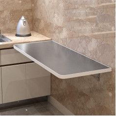 Capxxin Wall Folding Kitchen Table, Folding Wall Table, Small Dining Table, Breakfast Bar Table, Floating Computer Desk Workbench, 60 x 40 cm, 70 x 40 cm, 80 x 40 cm (Size: 80 x 30 cm/31 inch×12 inch)