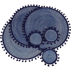 Magiclulu 6 STK Tischsets 6er-Set saugfähige Getränkeuntersetzer Haarball Dekor Tassenuntersetzer Esstischunterlagen schützend waschbar Dämmplatten Gewebtes Tuch schmücken 38c Polyester