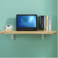 Klappbarer Klapptisch zur Wandmontage, Hängetisch, Arbeitstisch aus natürlichem Bambus, Küchen-Esstisch, Multifunktions-Computertisch-100 50 cm/39 20 Zoll