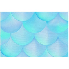 Tbouobt Stoff-Tischsets, waschbare Tischsets für Esstisch, 6er-Set,Waage Blaue Meerjungfrau
