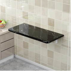 Xuan Wall Folding Table 60 x 40 cm Folding Table Floating Wall Folding Table Desk Wall Folding Table Dining Table Kitchen Table Bar Table Children's Furniture Space Saving (Colour: Black, Size: 120 x