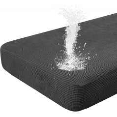100% Waterproof Sofa Seat Cushion Cover, Stretch Seat Cover, Couch Cushion Covers, Impermeable Cover, Protective Cover, Replacement Grey (1 Piece Chaise Longue)