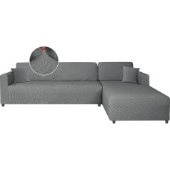 ‎Ystyle Ystyle Sofa Cover Corner Sofa L Shape Stretch, Sofa Cover Couch Cover L Shape, Universal Sofa Cover Corner Sofa, Couch Cover L Shape Sofa Protector Protective Cover (3 Seater + 4 Seater, Light Grey)