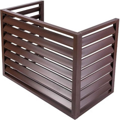 Siocnieqae Air conditioning splitter, outdoor air conditioning cover, air conditioning cover, suitable for decoration on the floor, bedroom, living room, outdoor, courtyard, terrace (colour: brown