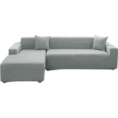 ‎Mingfuxin Mingfuxin Sectional Couch Covers, Thick Stretch Sofa Slipcovers, L-Shaped Corner Sofa Cover, Chaise Lounge Protector with 2 Pillow Cases for L-Type Sofas and Couches (3-Seater + 3-Seater)