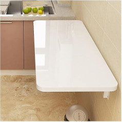 Zyylivr Wandklapptisch, Schreibtisch Klapptisch Wandtisch Klappbar Schwimmender, Weiß Arbeitst Zur Wandmontage Esstisch Bartisch (Size : 50x120cm/19.7x47.2in)