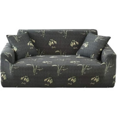Mengmiao Sofa Cover Sofa Furniture Protector Stretch Print Sofa Cover Non-Slip Couch Cover with 2 Pieces Sofa Cushion Cover Elastic Sofa Cover