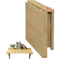 Fanzhu0 Wall Table Folding Wall Table, Solid Wood, Simple Laptop Desk, Living Room Shelves, Learning Desk, Smooth Desktop, Easy to Clean, Capacity 60 kg (80 x 40 cm/31.5 x 15.5 in)