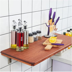 SLEEVE Klapptisch, Wandmontierter Tisch Schreibtisch Wandmontierter schwebender Klappschreibtisch, zusammenklappbare Tische aus Kiefernholz, stabile Metallhalterung/60 * 40 cm