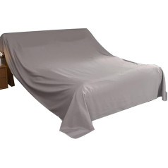 Shuojia Sofa Furniture Protection, Dustproof Fabric Cover, Dustproof Fabric Cover, Furniture, Dust Protection for Sofas/Bedside/Tables/Dining Table, Washable Furniture Protector (Light Grey, 2.4 x 7