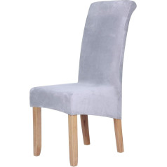 ‎Homaxy Homaxy Velvet Stretch Dining Room Chair Covers, Spandex Plush Chair Covers, Plain Large Dining Room Chair Protectors, Home Decor