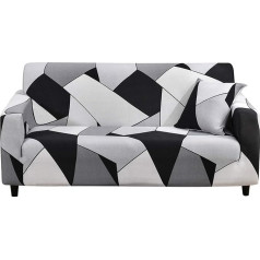 ‎Mingfuxin Mingfuxin Sofabezug, 1/2/3/4-Sitzer, Stretch-Sofa-Schonbezüge, Polyester + Spandex, bedruckter Kissenschoner mit 1 Kissenbezug (4-Sitzer, bedruckt #13)