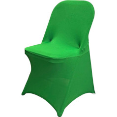 ‎Hainarvers HAINARverS Stretch Spandex Folding Chair Covers, 50 Pieces Set, Universal Fitted Chair Covers, Protector for Wedding, Party, Banquet, Holiday, Celebration, Decoration, Elastic Chair Cover (Green, 10
