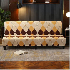 uyeoco Sofa Cover Without Armrests, Spandex Stretch Futon Slipcover Protector, Non-Slip Elastic Folding Couch Sofa Shield for Folding Sofa Bed with 2-3 Seats without Armrests