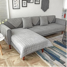 uyeoco Velvet Sofa Cover Corner Sofa L Shape Sofa Cover Couch Cover Sofa/Couch Throw Blanket Corner Couch 3/2 Seater Sofa Protection Slipcover Sofa Protector Sofa Covers Non-Slip Dog Cat (Color : #11,