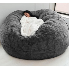 Lhnt 6 ft Large Bean Bag Chair Cover, Bean Bag Chair Cover without Filling, Washable Lazy Lounger Cover, Cuddly Toy Storage for Adults