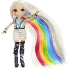 Rainbow High Haarstudio - Spielset mit exklusiver Amaya Raine Puppe mit langem Haar zum Stylen - inkl. auswaschbarer Haarkreide, Haarbürste, Accessoires - Geschenk für Kinder ab 6 Jahren