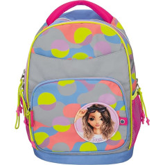 Depesche TOPModel Flash 12738 School Backpack with Model Motif, Colourful Graphic Pattern Made of Reflective Material, School Bag with Adjustable Straps