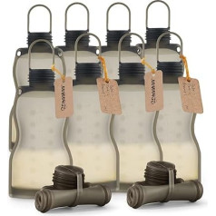 Haakaa Silicone Milk Bags Reusable Breast Milk Bags for Breastfeeding (10 Pack) Food Grade Silicone BPA Free 260ml
