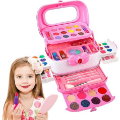 Aufquwk Kinder-Make-up-Set,Kinder-Make-up-Set | 26 Stück Rollenspiel-Spielzeug mit echtem Make-up - Lern- und Bildungsspielzeug in Box, Vorschul-Lernaktivitäten für Weihnachts- und