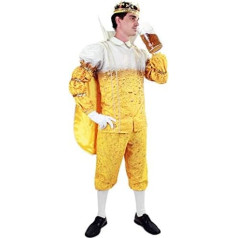 shoperama Men's Beer Prince Carnival Costume, Carnival Prince, King, Stag Party, Funny Pils