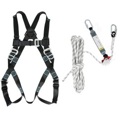 Fall protection, fall protection set, 1-point harness with collection device, with 10 m connection