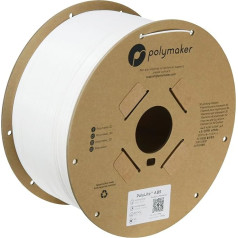 Polymaker ABS Filament 1.75mm White ABS 3kg Heat Resistant ABS Cardboard Spool - PolyLite ABS 3D Filament 1.75mm White Filament